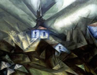 Lyonel Feininger: Benz VI, anno 1914, olio su tela, 100 x 125 cm.
